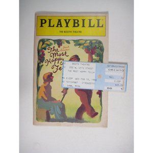 The Most Happy Fella Original Playbill 1992 Spiro Malas Liz Larsen Ticket